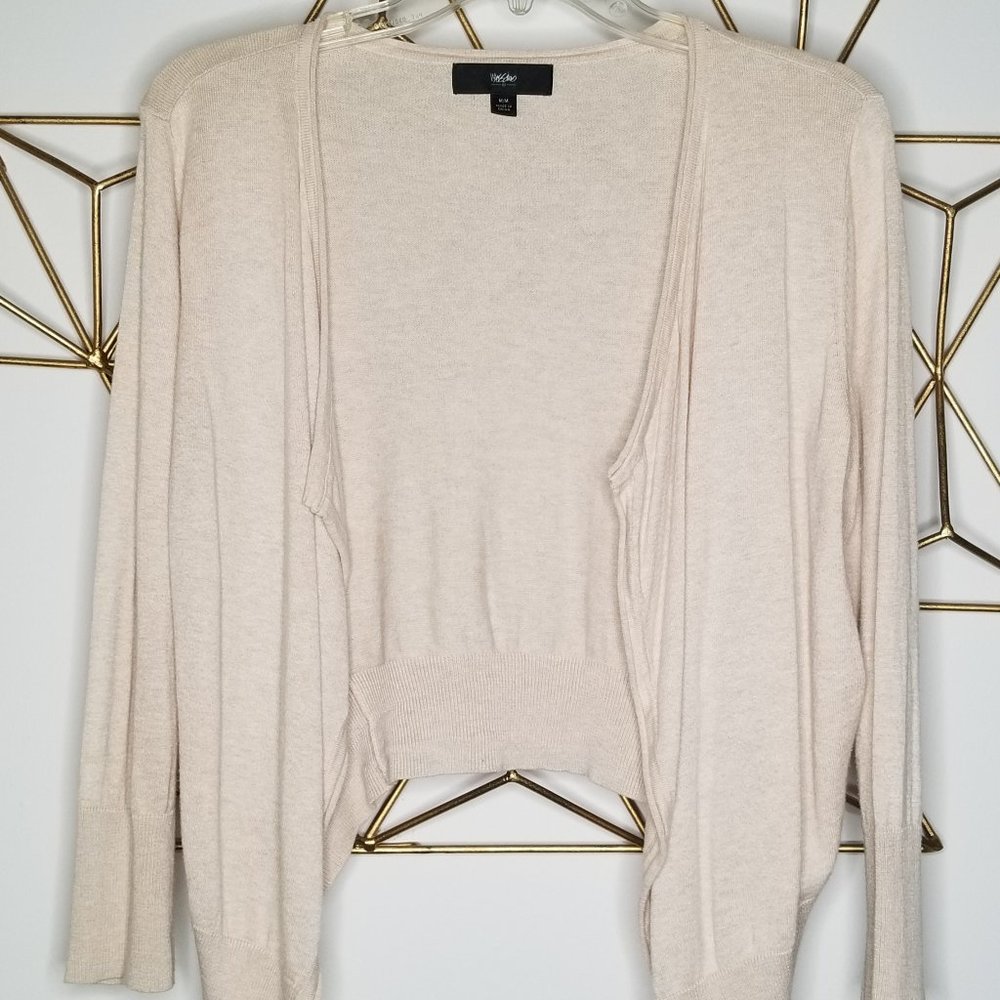 Mossimo Neutral Beige Cropped Cardigan